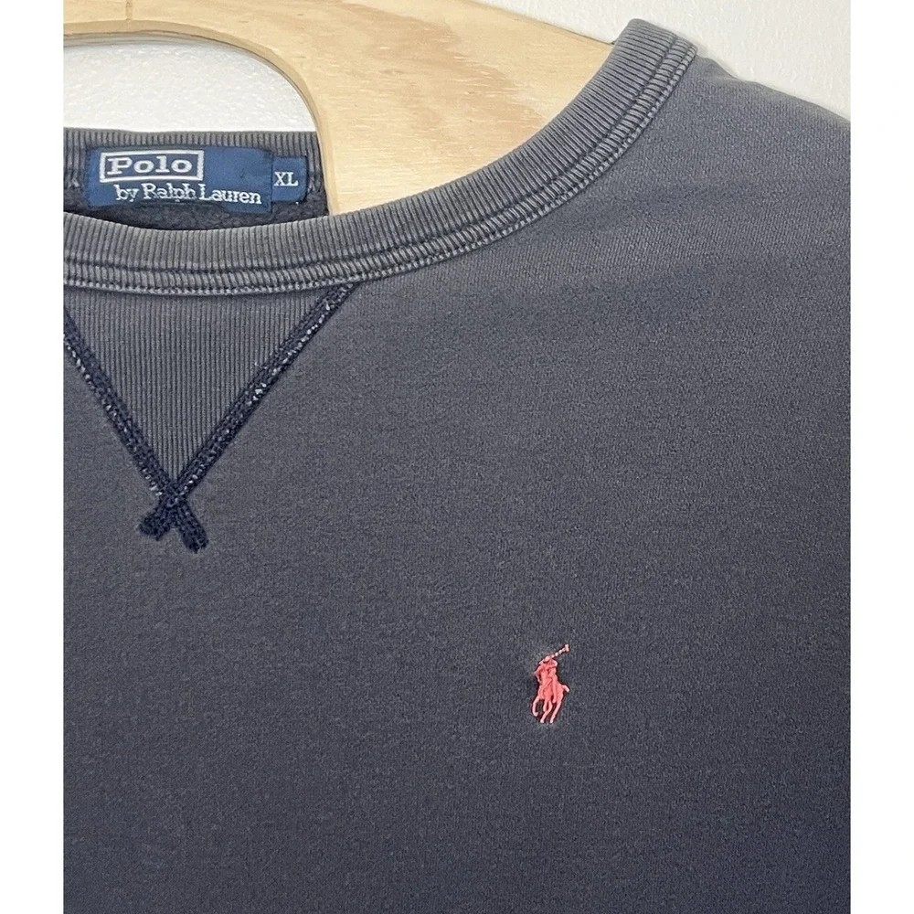 Vintage Polo Ralph Lauren Sweatshirt‎ Men's XL Gray Crewneck Respond Preppy